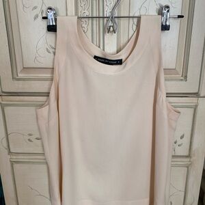 Elegant Beige Sleeveless Blouse